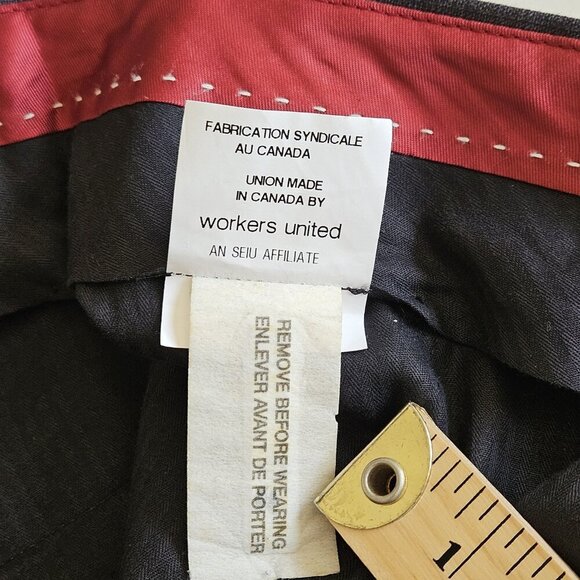 Ted Baker No Ordinary Joe Joey Pant 32R Wool Flat Front Dress Union Made Preppy - Picture 13 of 16